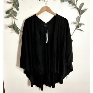NWT Coco + Carmen Black Poncho Cardigan LAST CALL